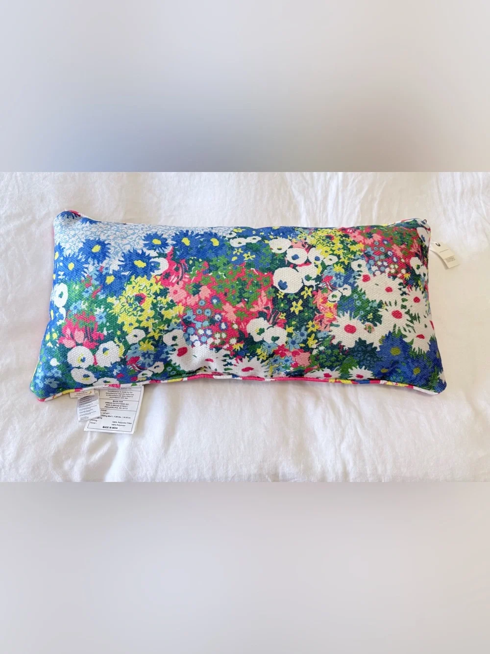 Anthropologie Sarah Campbell | Lumbar Pillow | Indoor/Outdoor Flowerbed Pillow